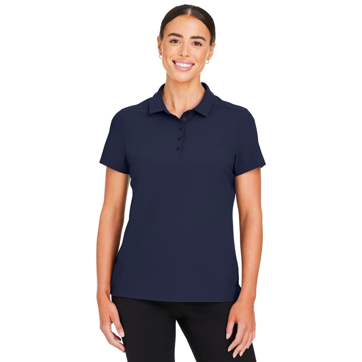 Black Polo Shirt - Devon & Jones - Performance Fabric