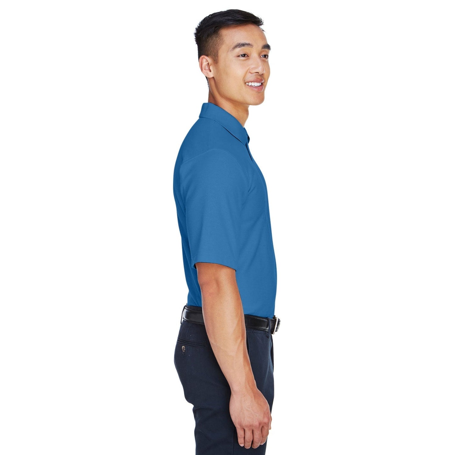 Black Polo Shirt - Devon & Jones - Performance Cotton