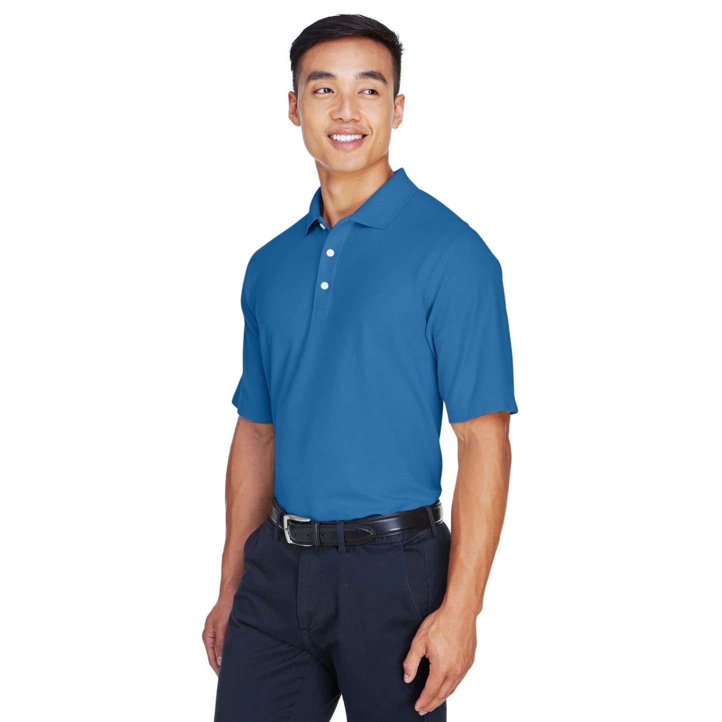 Black Polo Shirt - Devon & Jones - Performance Cotton