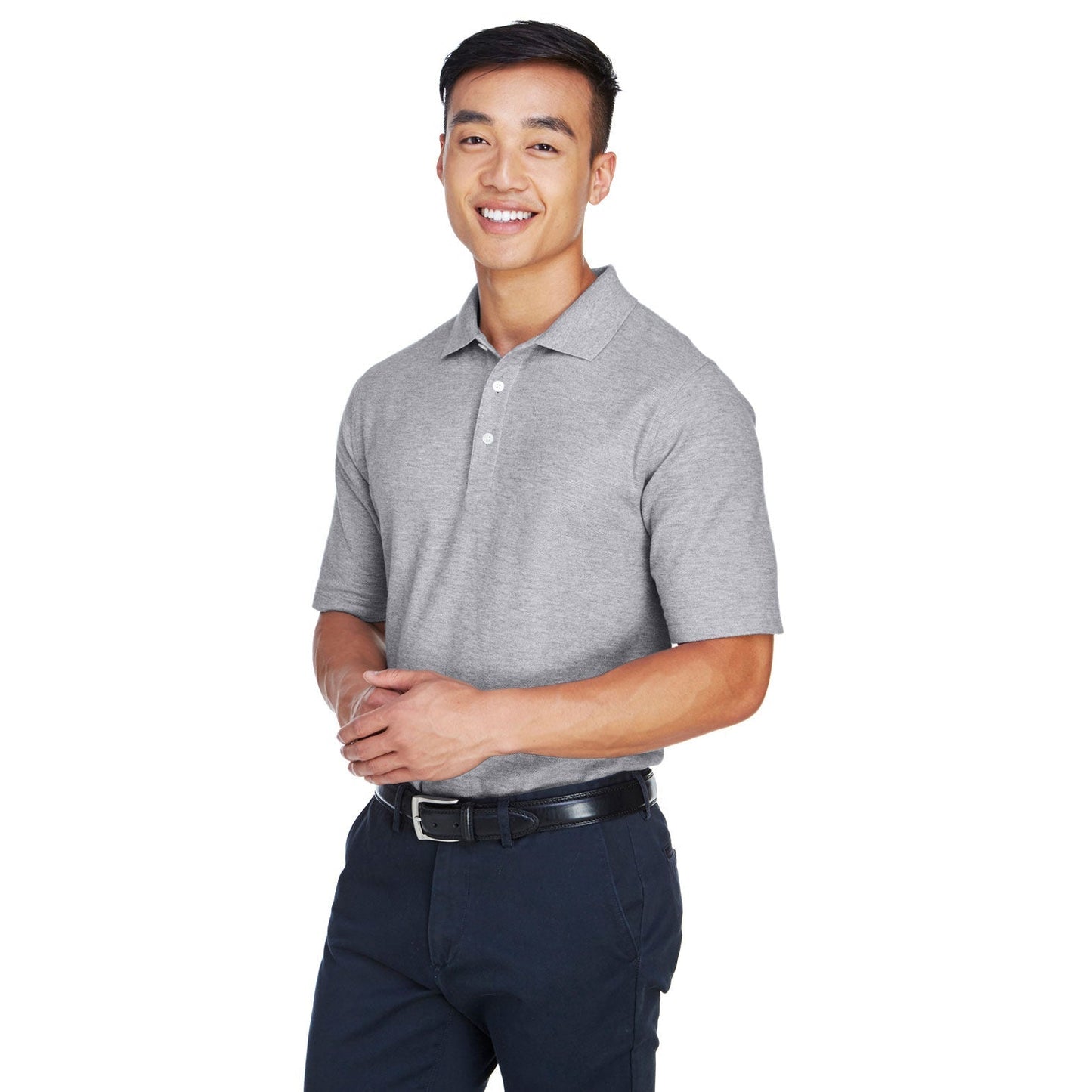 Black Polo Shirt - Devon & Jones - Performance Cotton