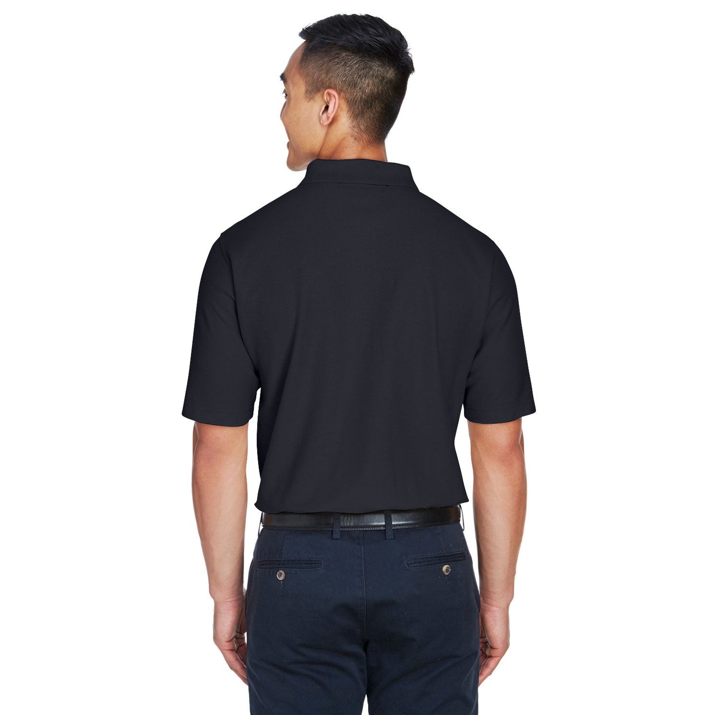 Black Polo Shirt - Devon & Jones - Performance Cotton