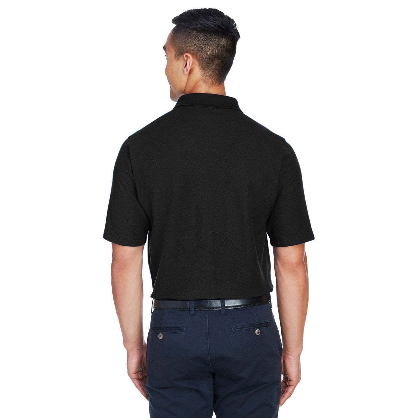 Black Polo Shirts - Devon & Jones - Comfortable Cotton