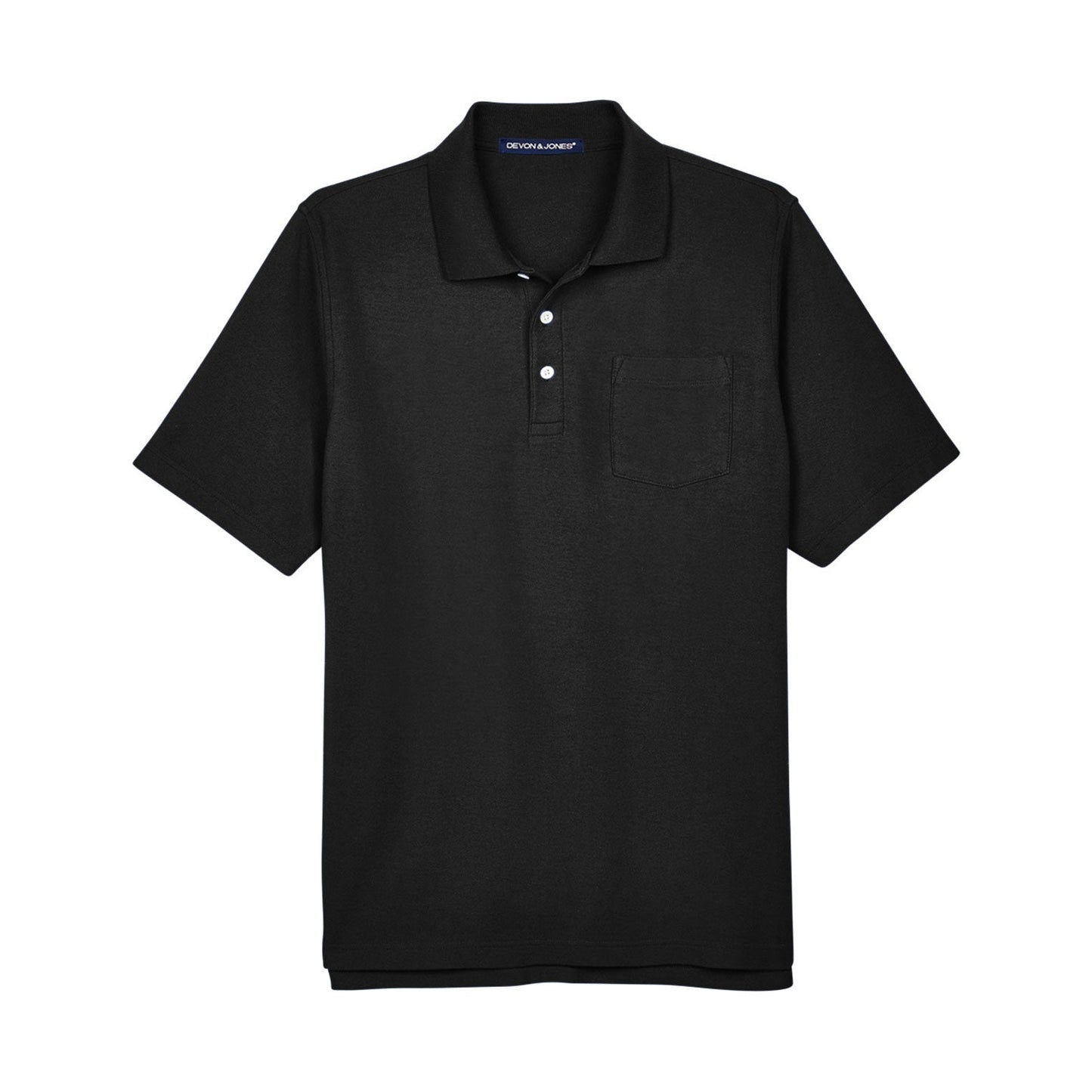 Black Polo Shirts - Devon & Jones - Comfortable Cotton
