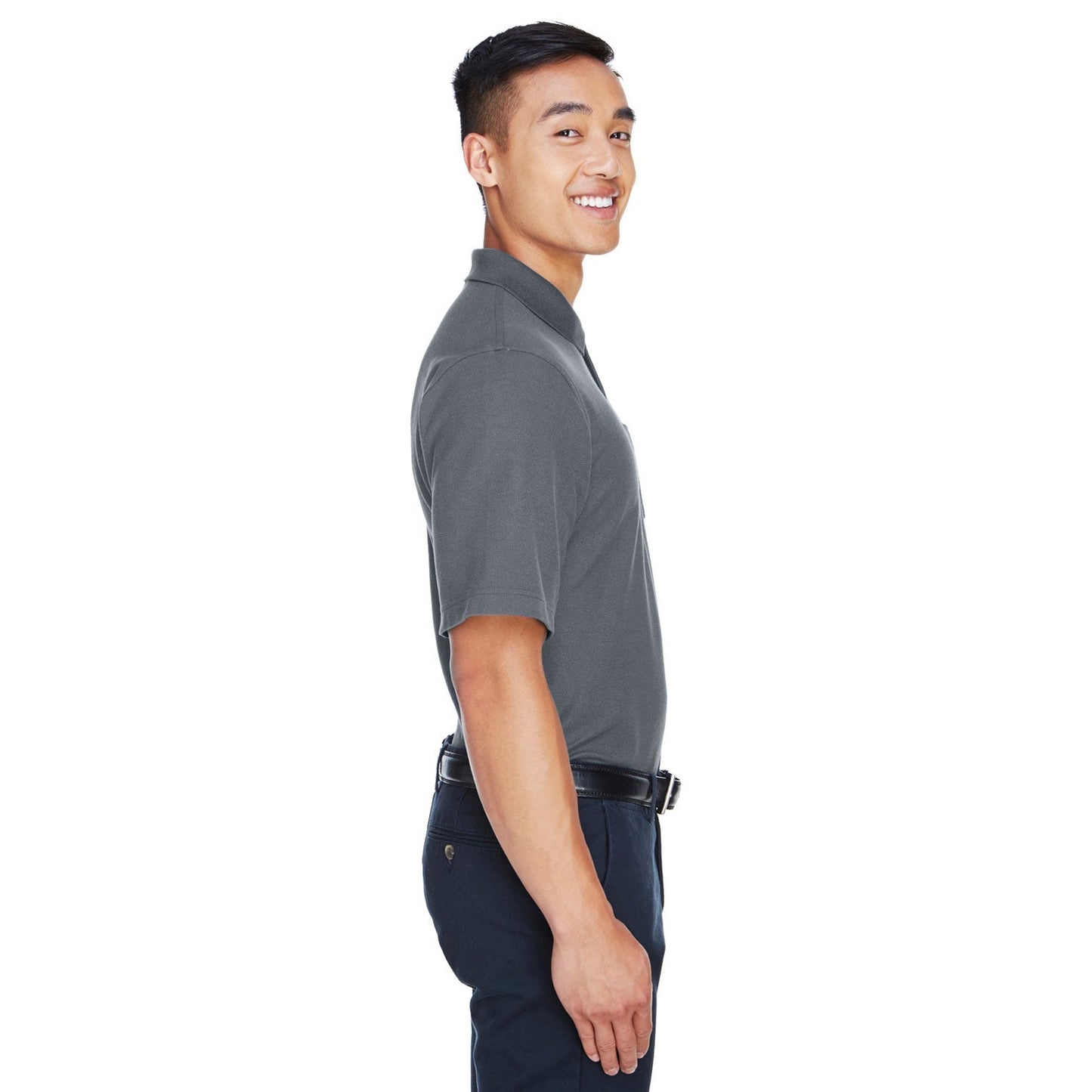 Black Polo Shirts - Devon & Jones - Comfortable Cotton