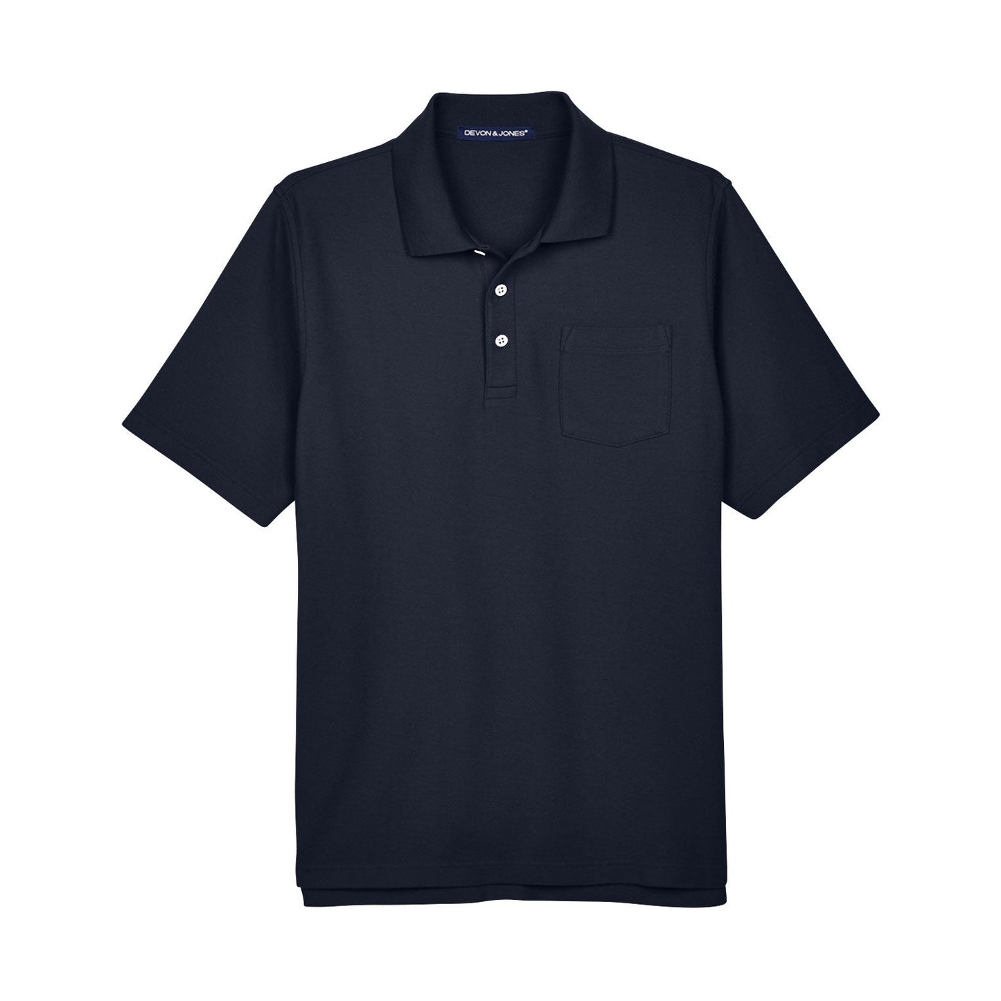 Black Polo Shirts - Devon & Jones - Comfortable Cotton