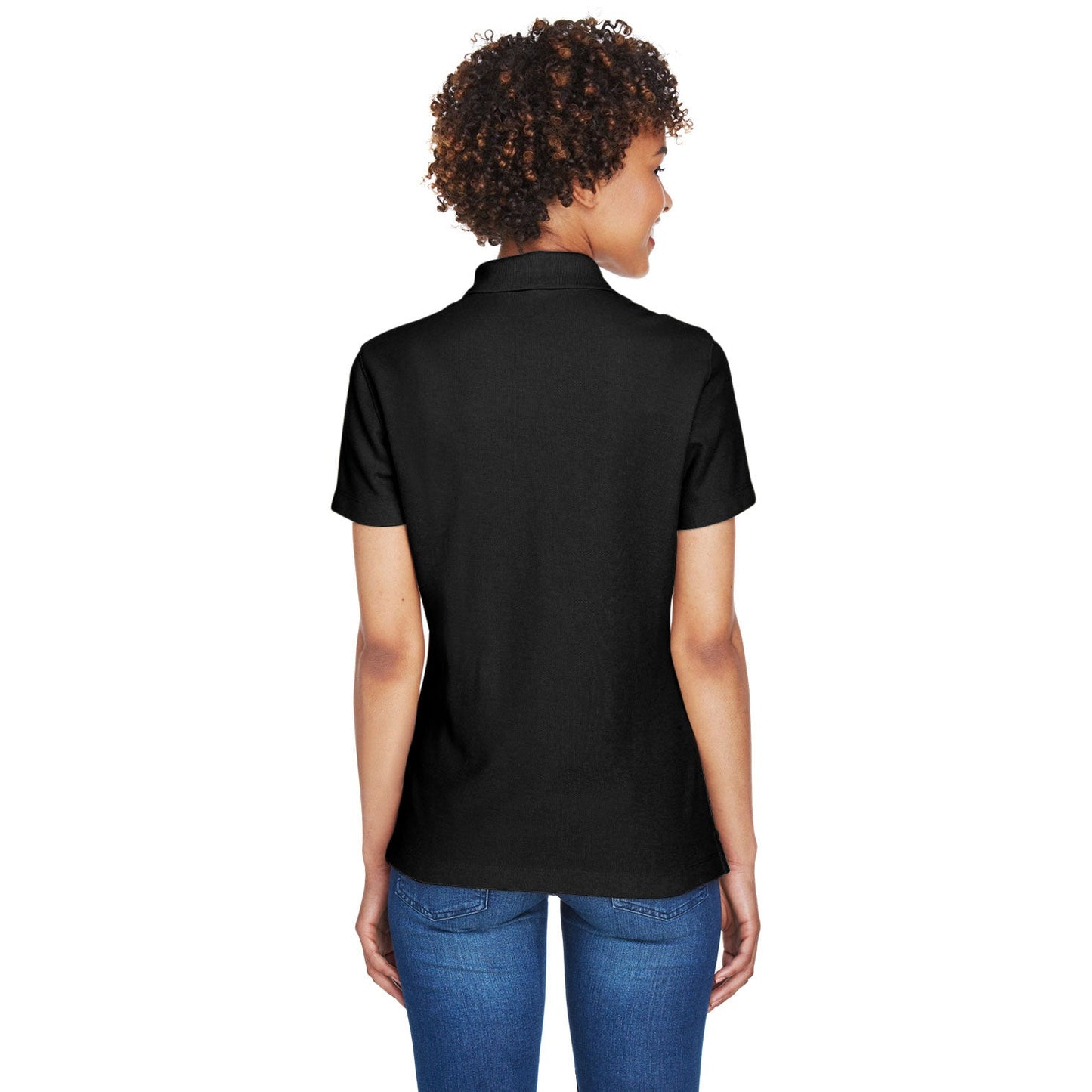 Black Polo Shirt - Devon & Jones - Performance Fabric