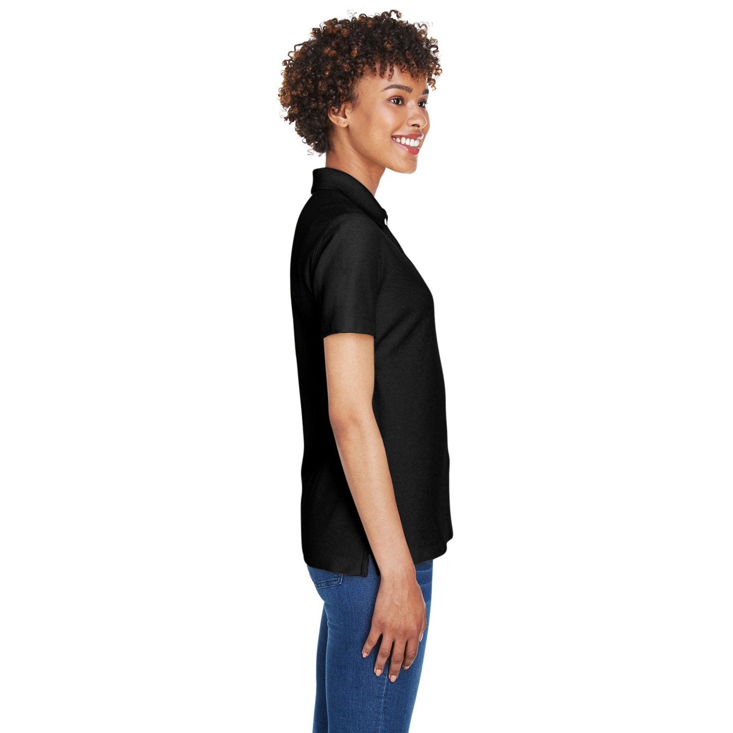 Black Polo Shirt - Devon & Jones - Performance Fabric