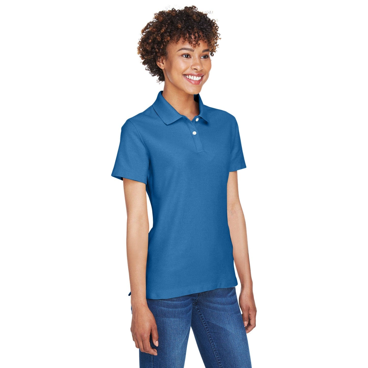 Black Polo Shirt - Devon & Jones - Performance Fabric