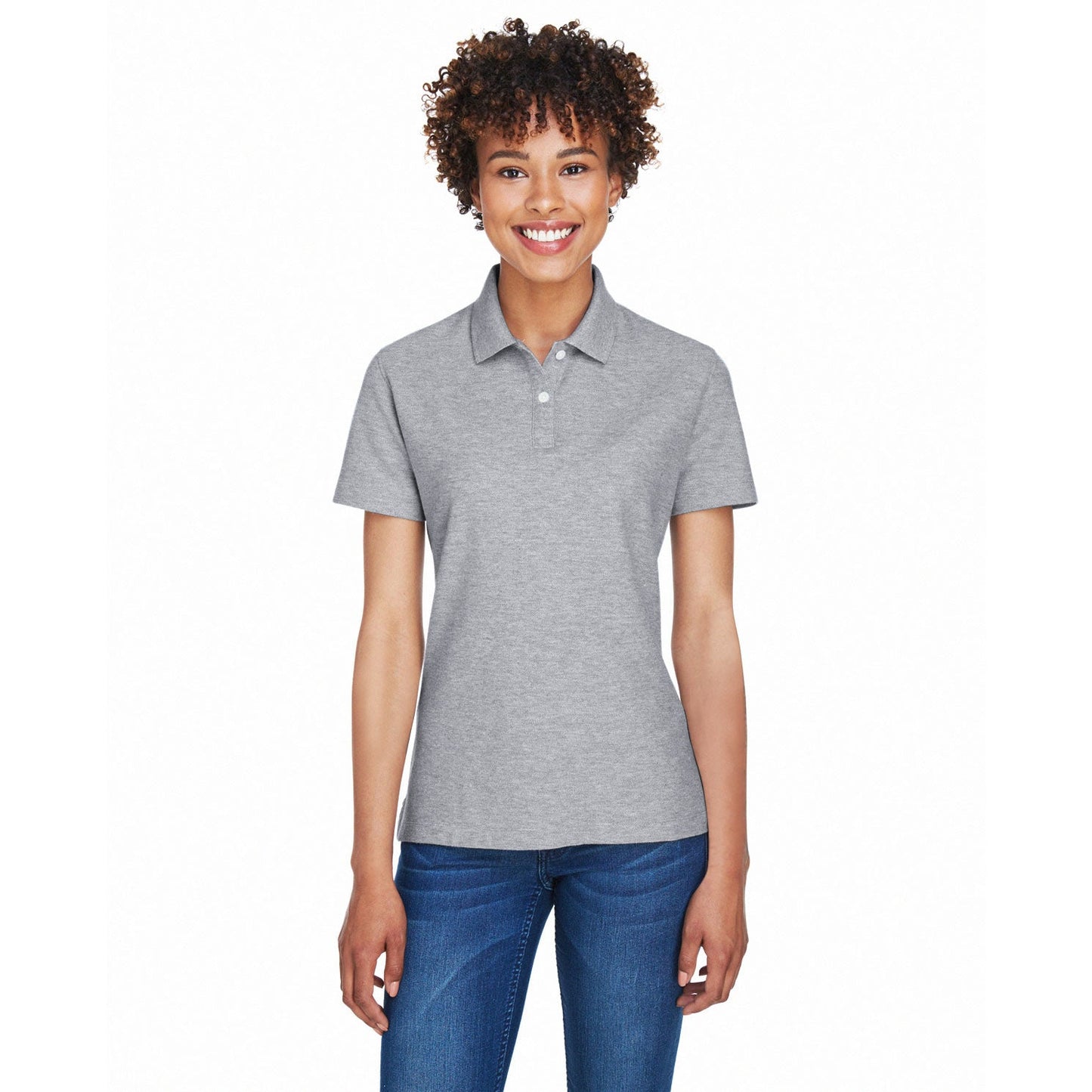 Black Polo Shirt - Devon & Jones - Performance Fabric