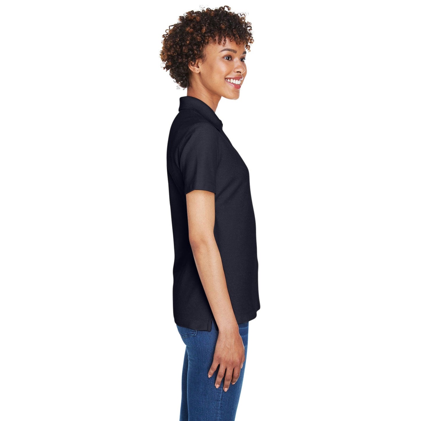 Black Polo Shirt - Devon & Jones - Performance Fabric