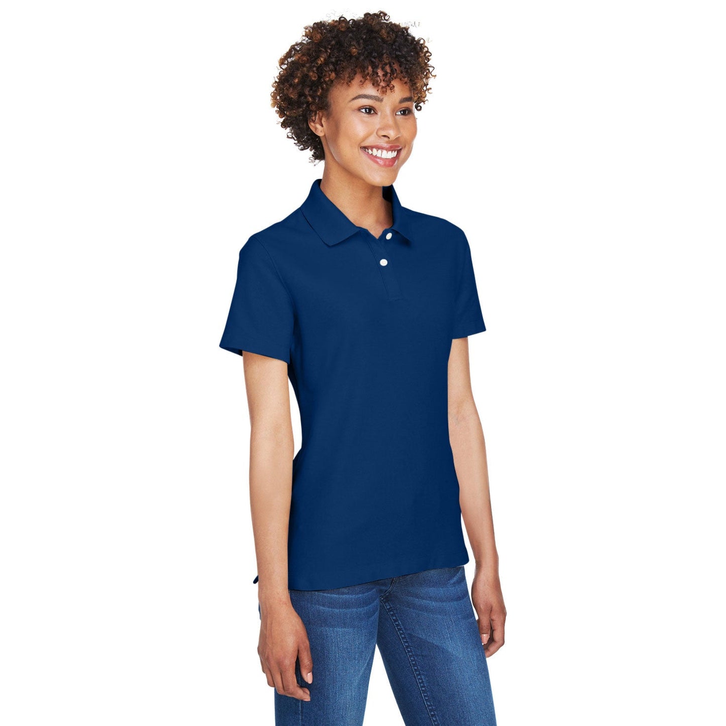 Black Polo Shirt - Devon & Jones - Performance Fabric