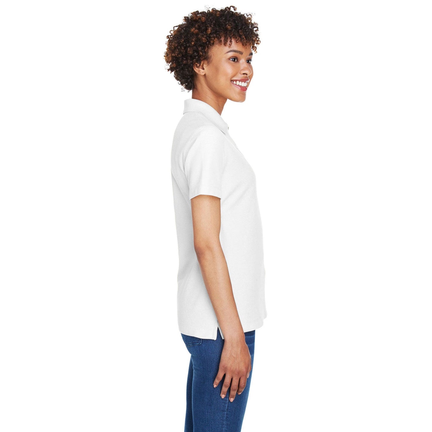 Black Polo Shirt - Devon & Jones - Performance Fabric