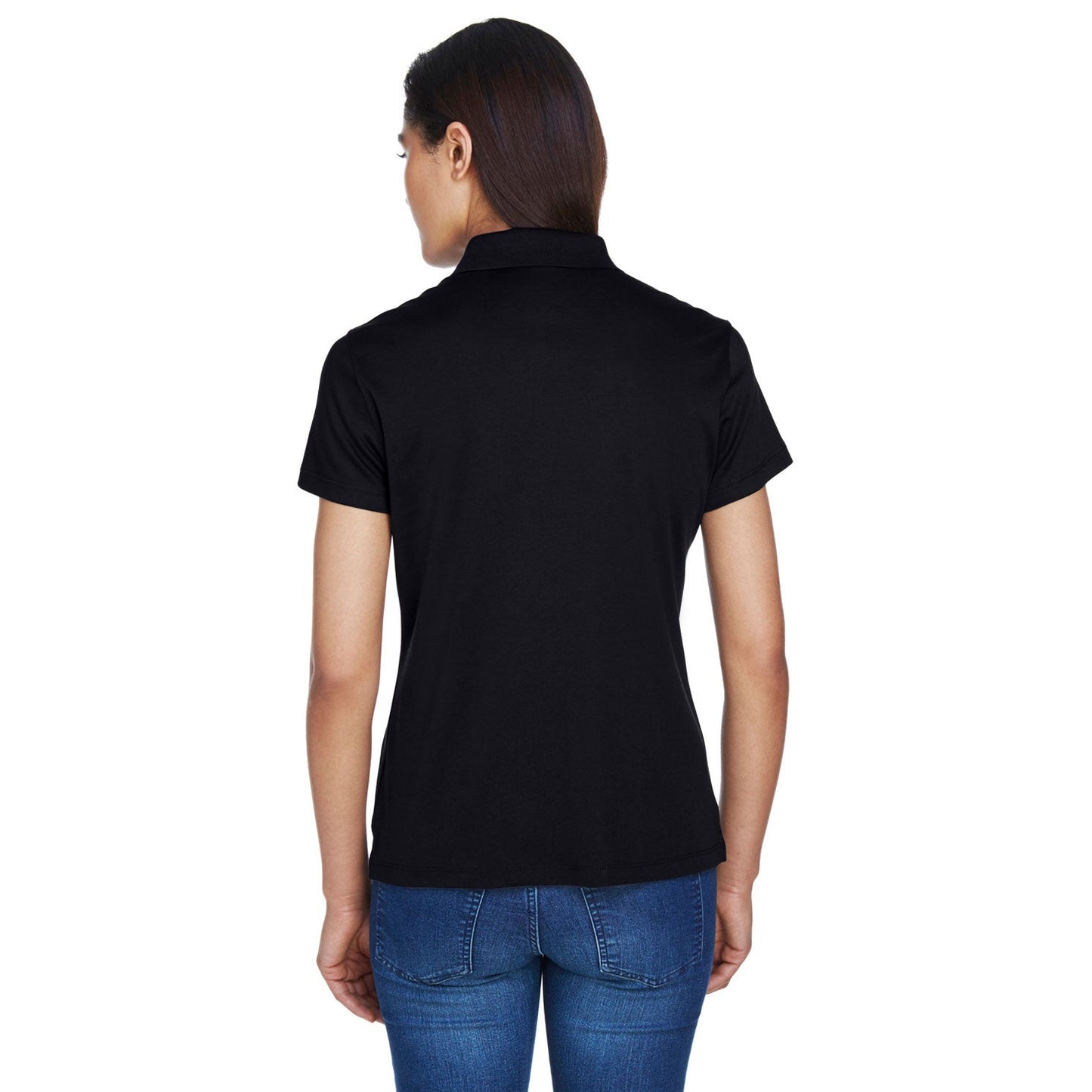Black Polo Shirt - Devon & Jones - Moisture-Wicking
