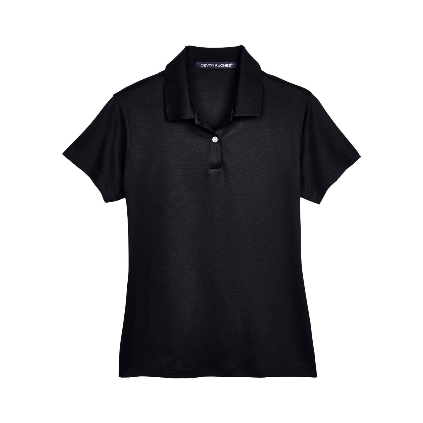 Black Polo Shirt - Devon & Jones - Moisture-Wicking