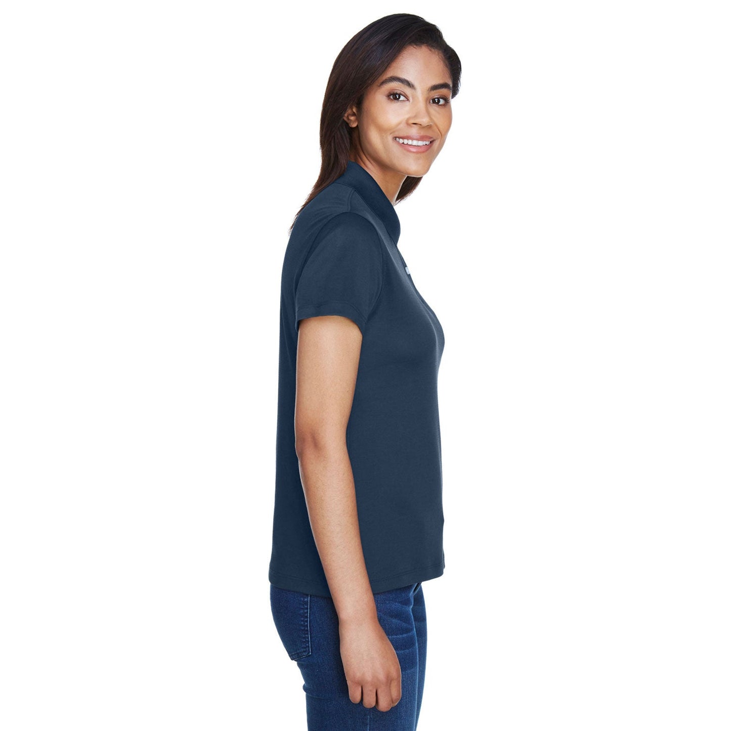 Black Polo Shirt - Devon & Jones - Moisture-Wicking