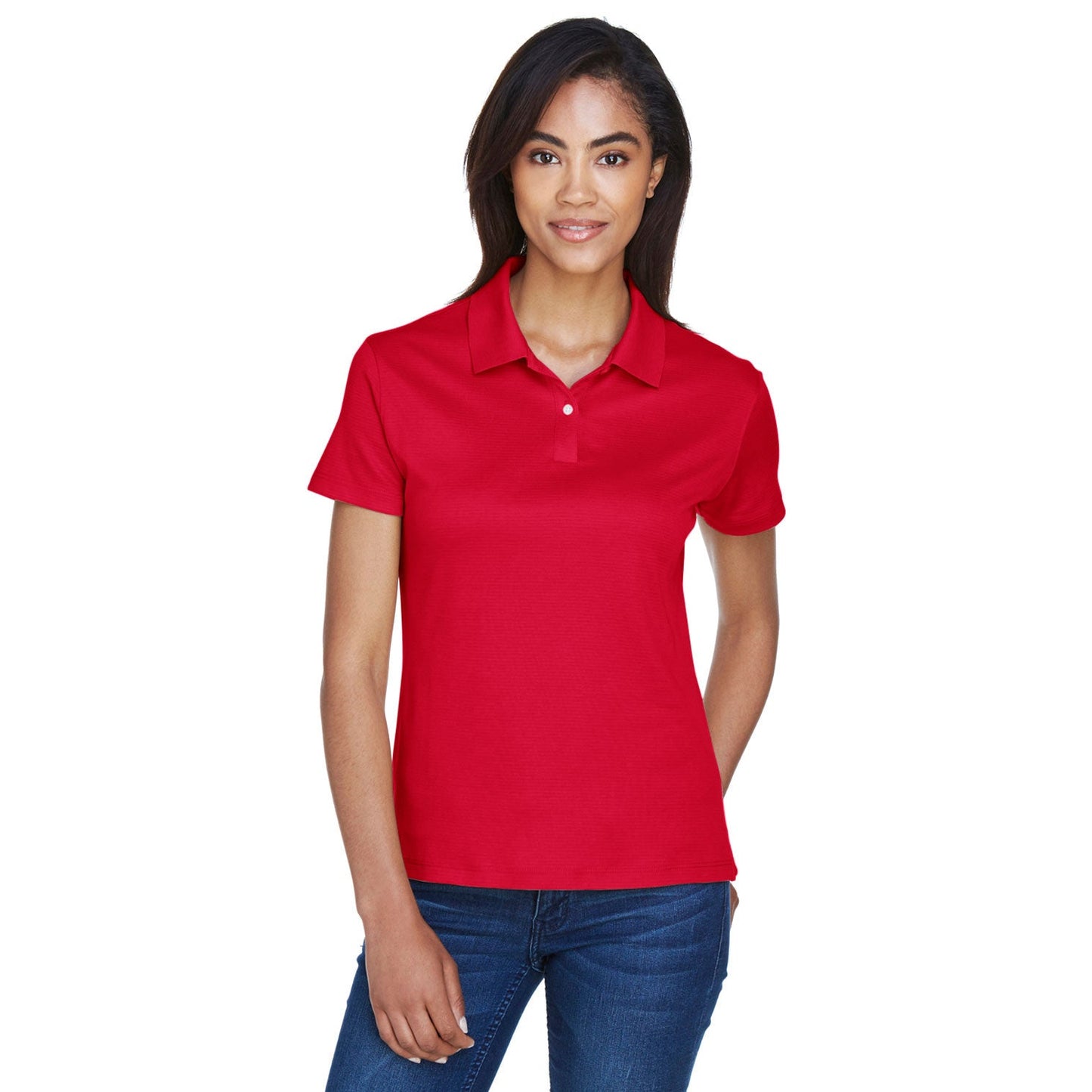 Black Polo Shirt - Devon & Jones - Moisture-Wicking