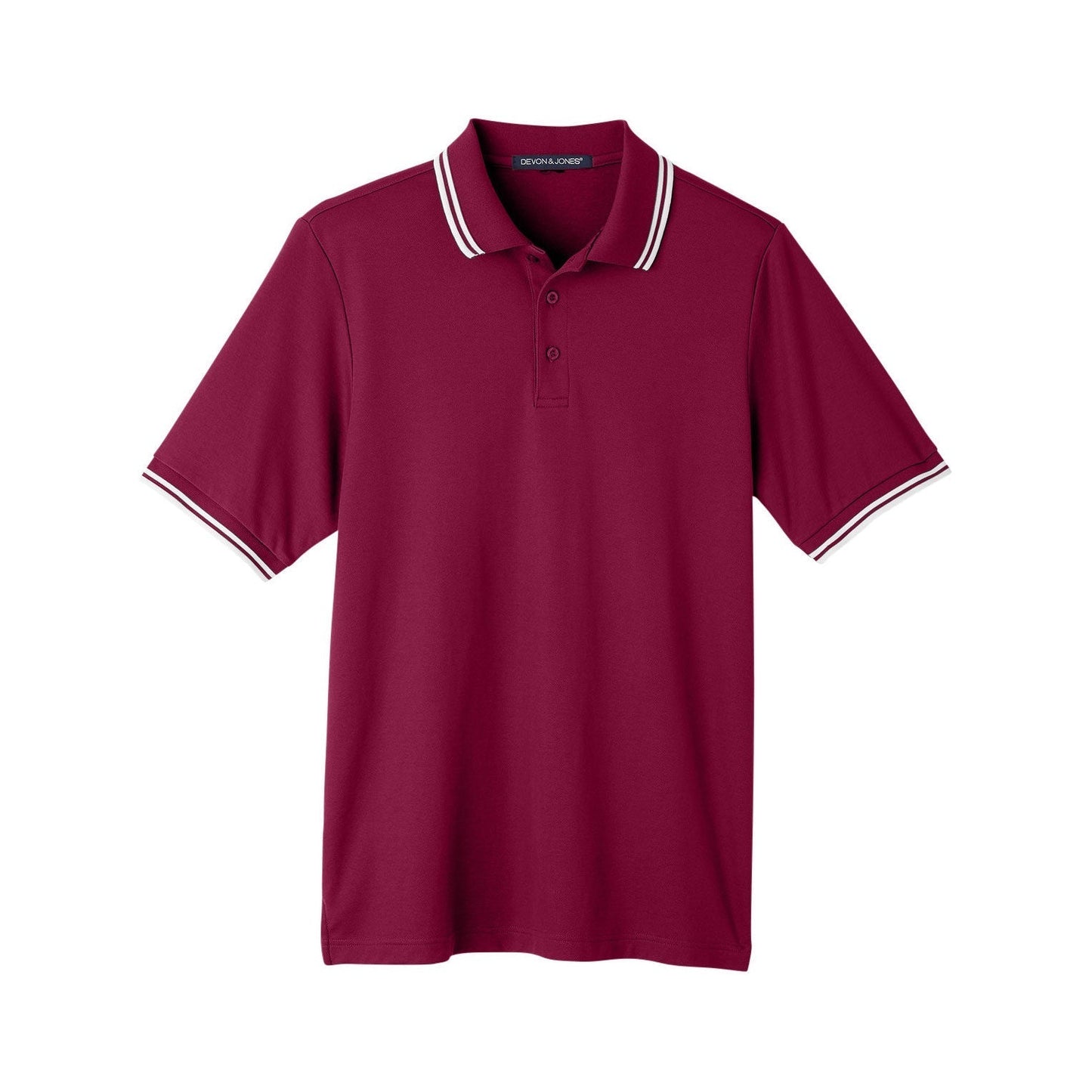 Black/White Polo Shirt - Devon & Jones - Performance Fit