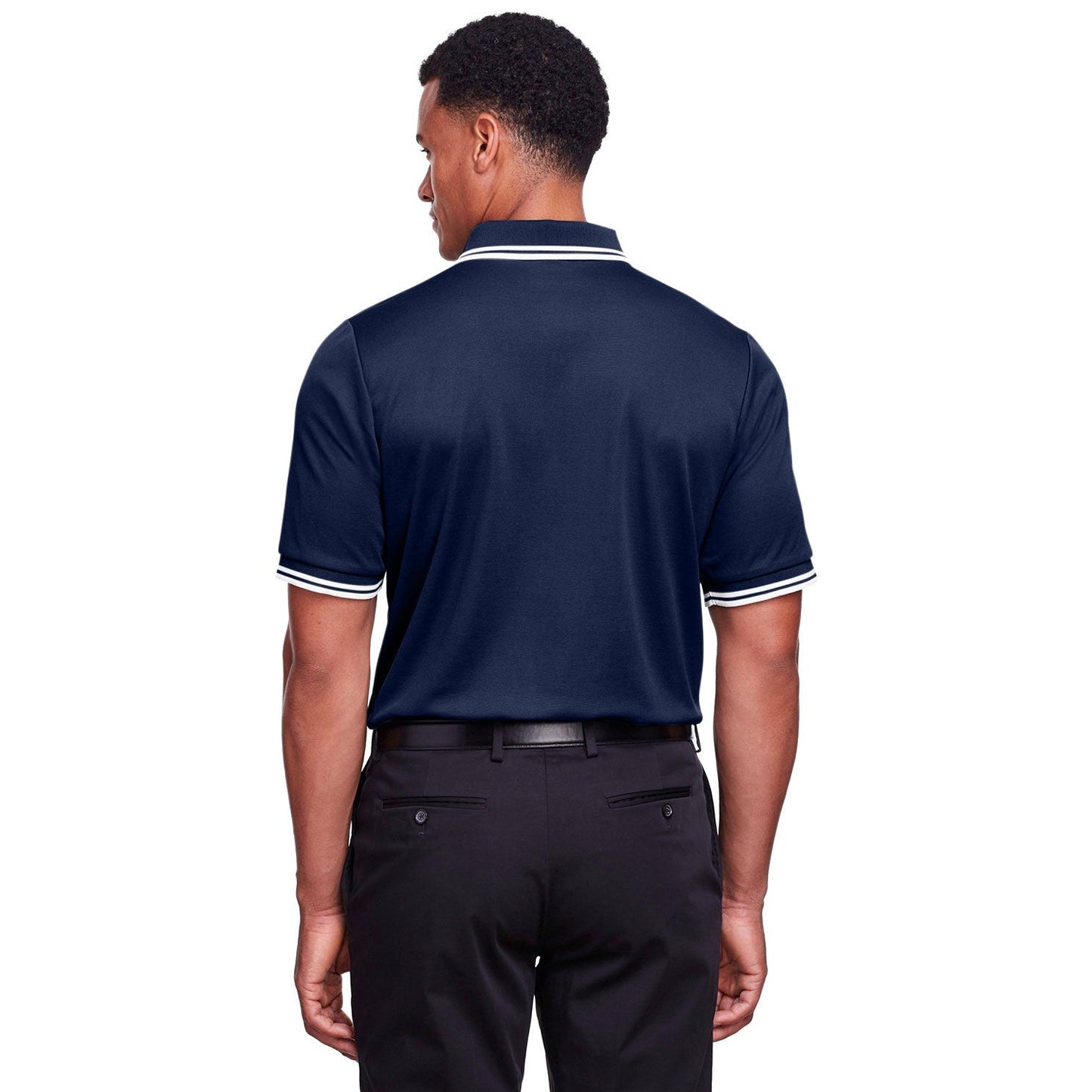Black/White Polo Shirt - Devon & Jones - Performance Fit