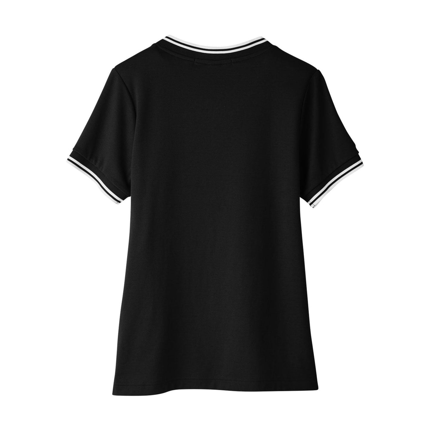 Black/White T-Shirts - Devon & Jones - Stylish V-Neck Top