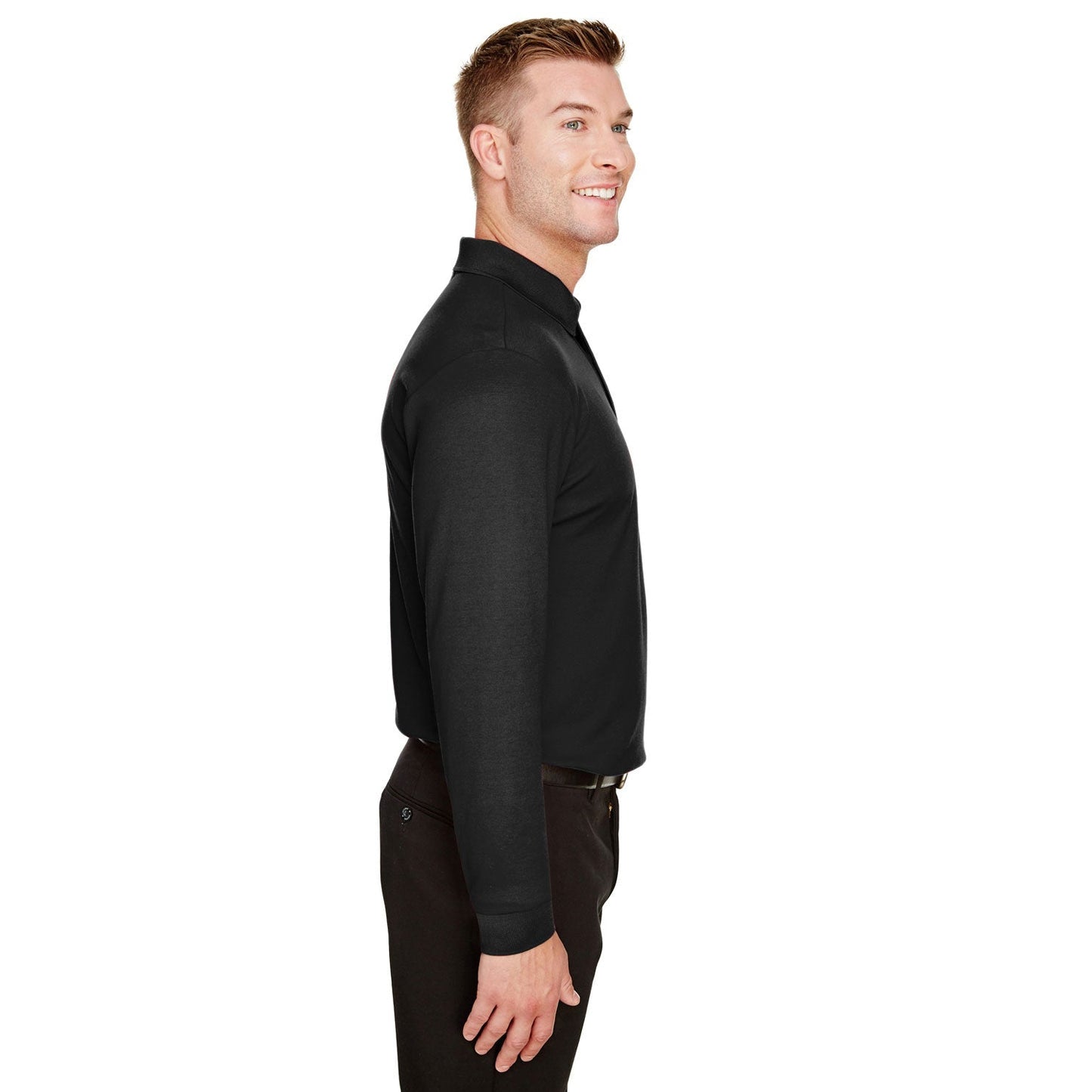 Black Polo Shirt - Devon & Jones - Performance Fabric