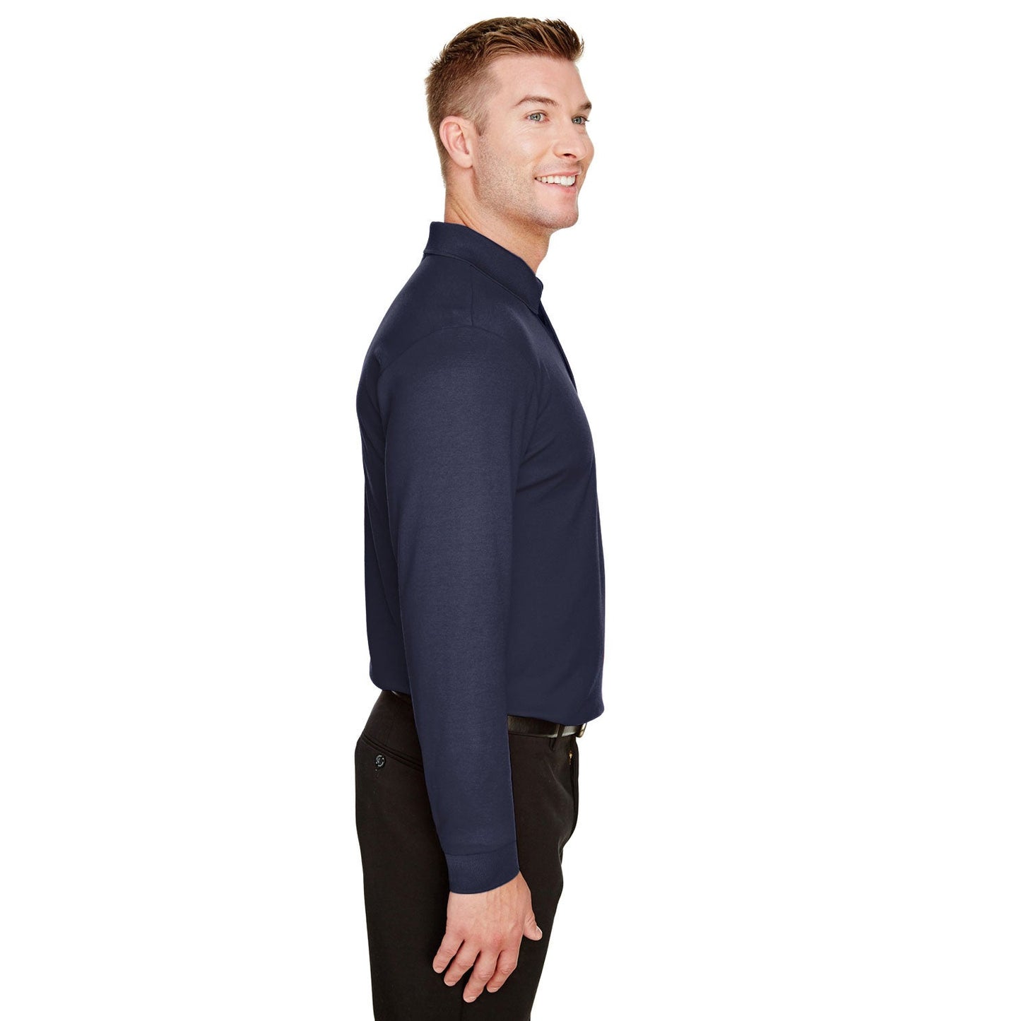 Black Polo Shirt - Devon & Jones - Performance Fabric