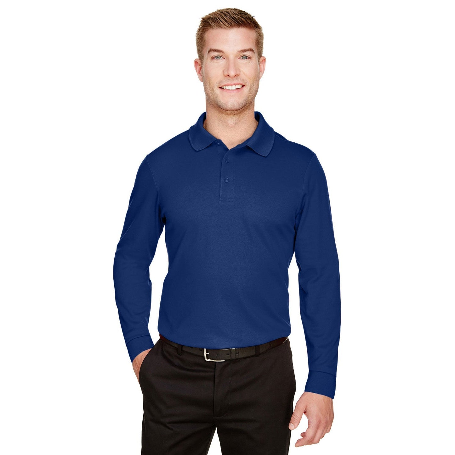 Black Polo Shirt - Devon & Jones - Performance Fabric