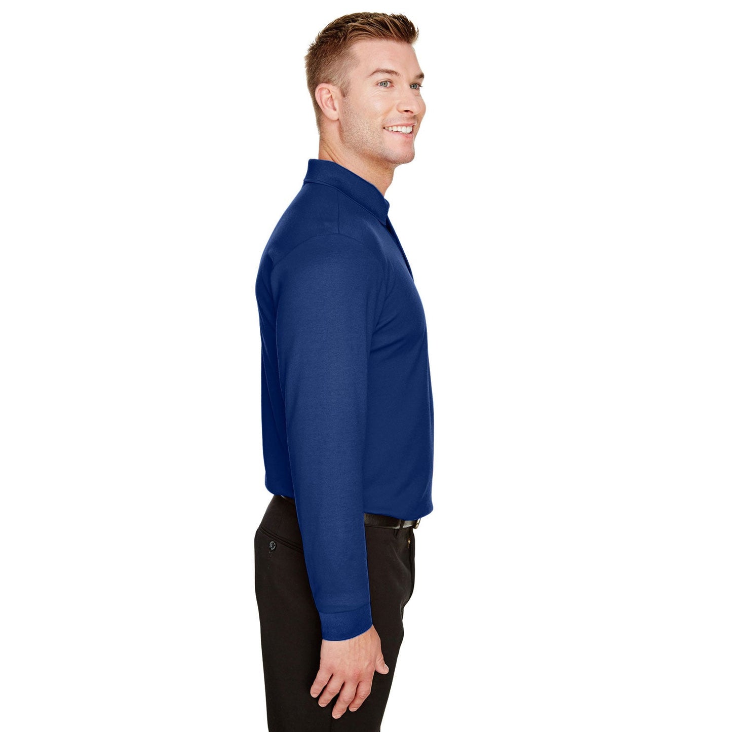 Black Polo Shirt - Devon & Jones - Performance Fabric