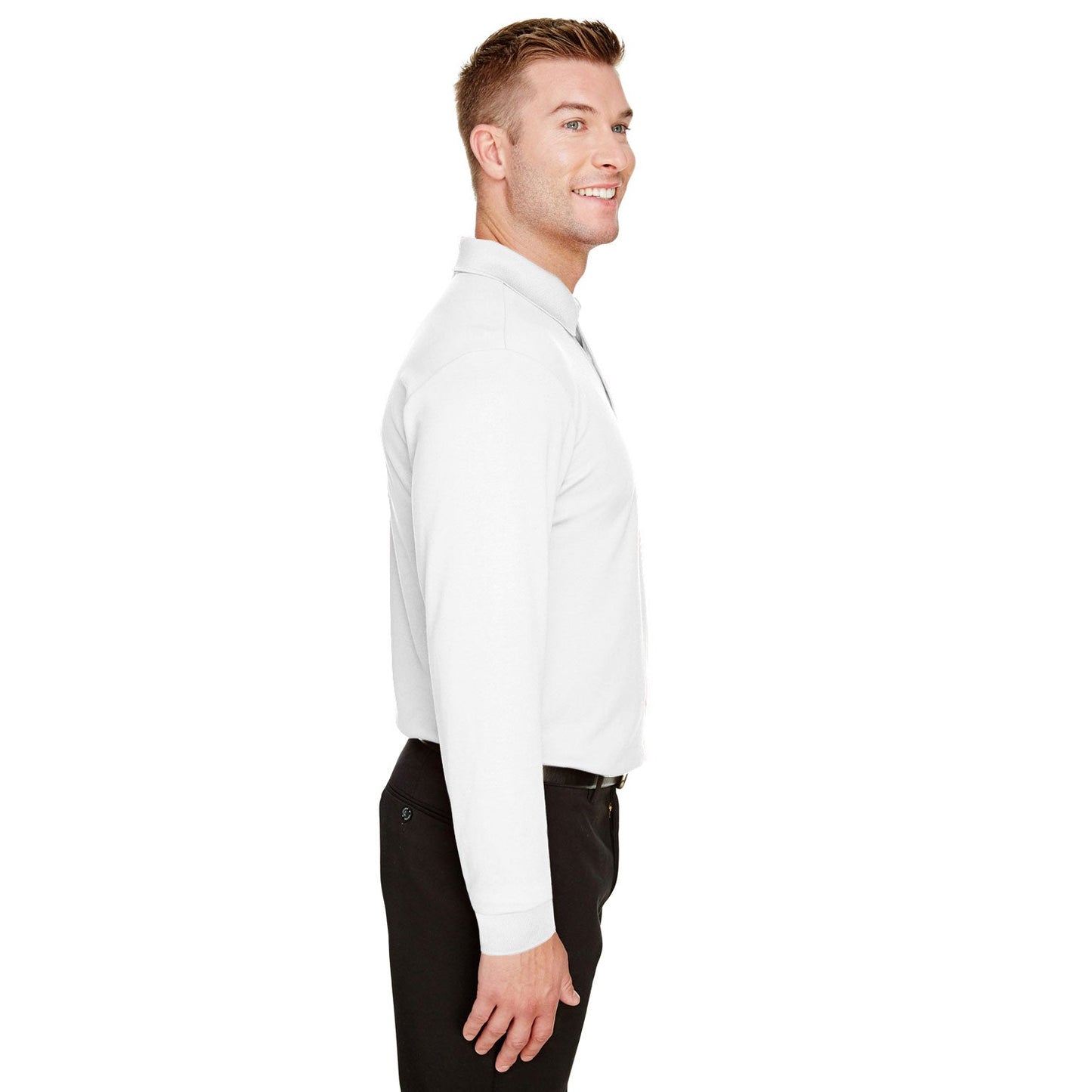 Black Polo Shirt - Devon & Jones - Performance Fabric