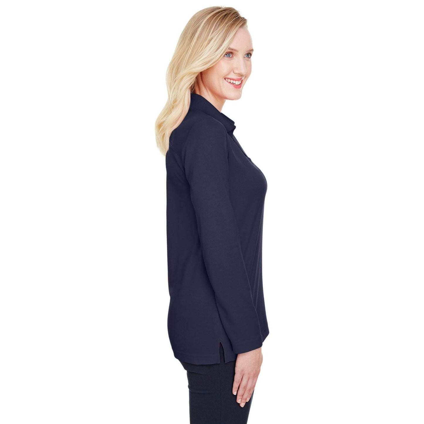 Black Polo Shirt - Devon & Jones - Performance Fabric