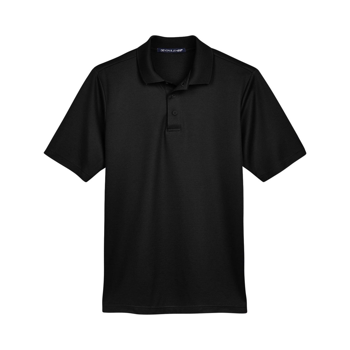 Black Polo Shirt - Devon & Jones - Performance Fabric