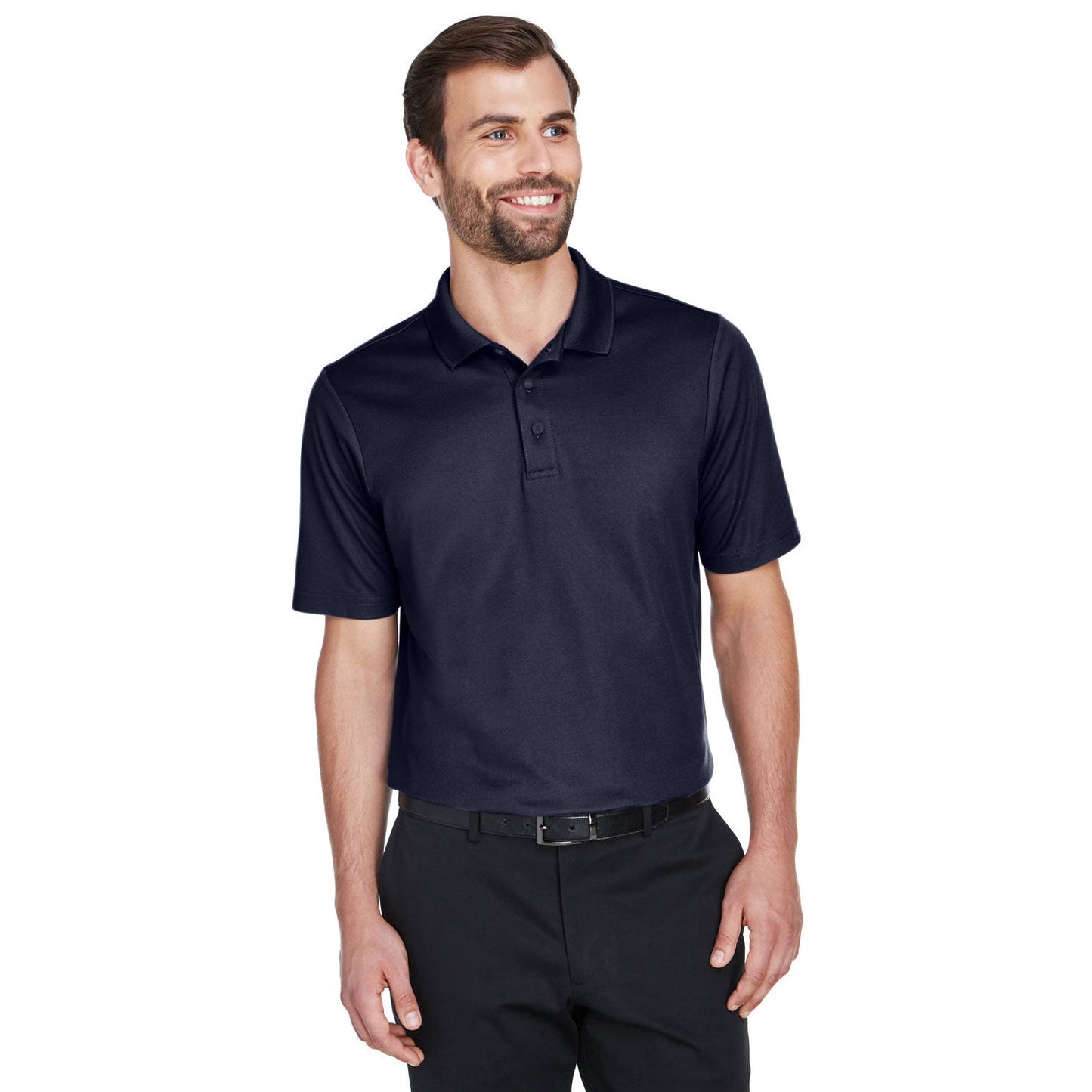 Black Polo Shirt - Devon & Jones - Performance Fabric