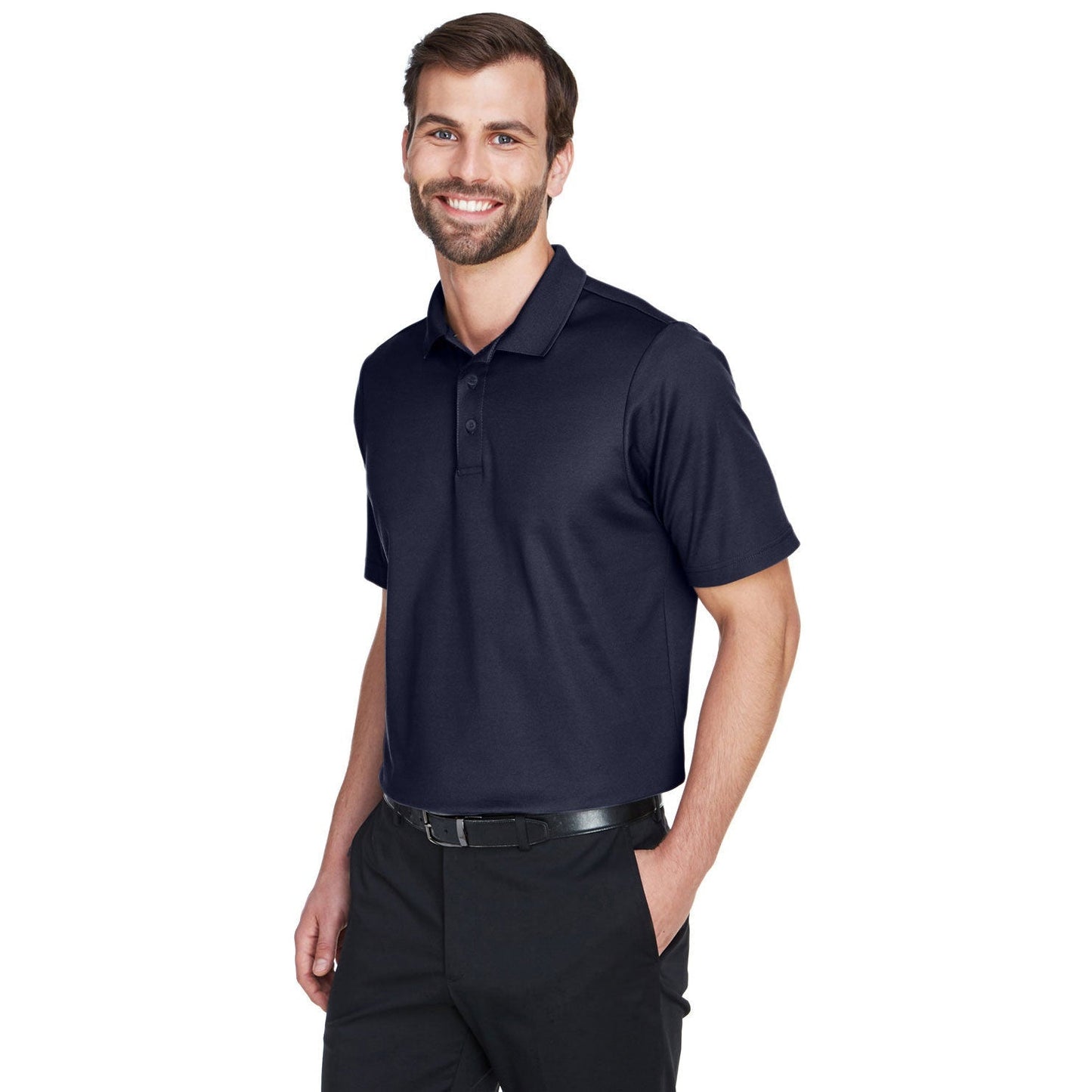 Black Polo Shirt - Devon & Jones - Performance Fabric
