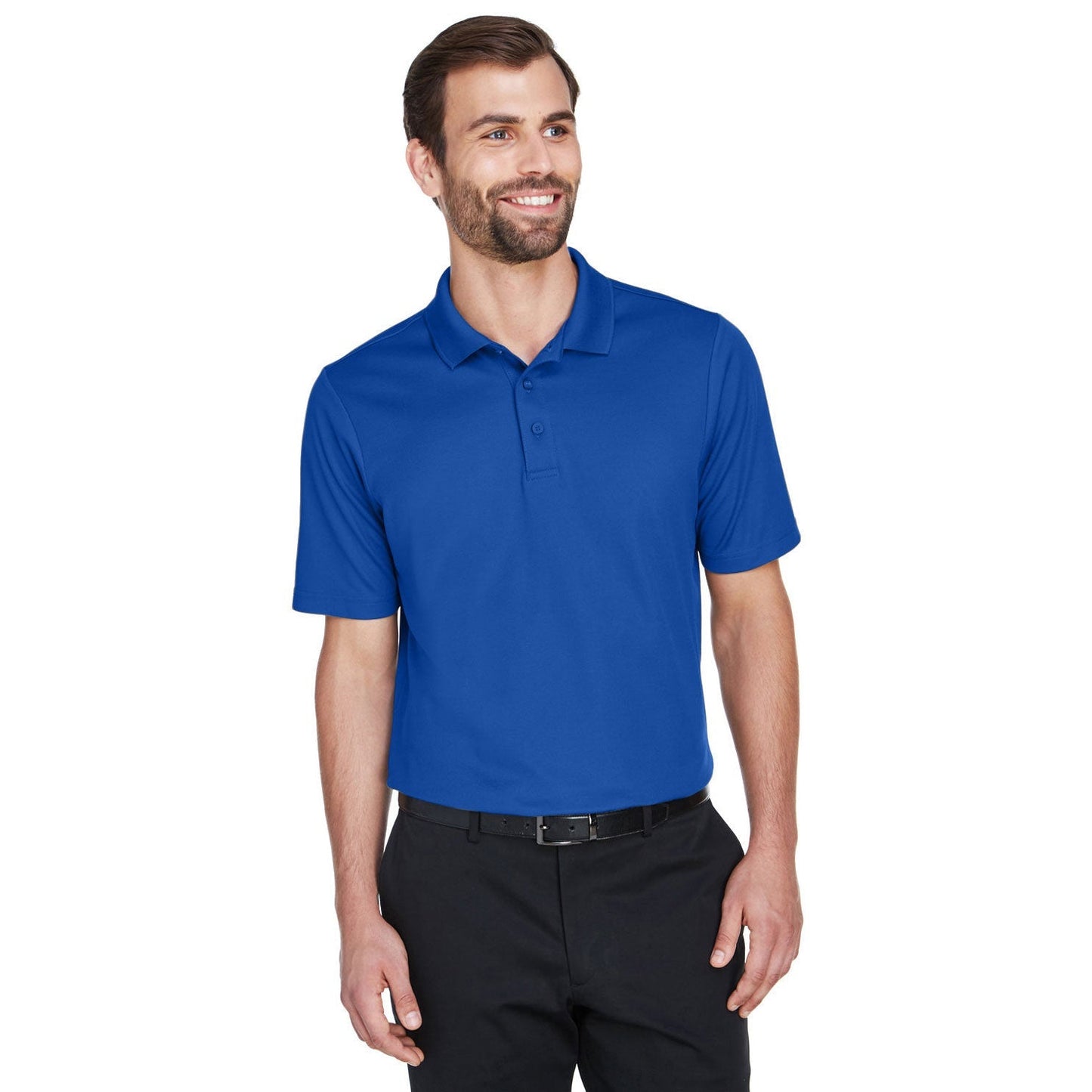Black Polo Shirt - Devon & Jones - Performance Fabric