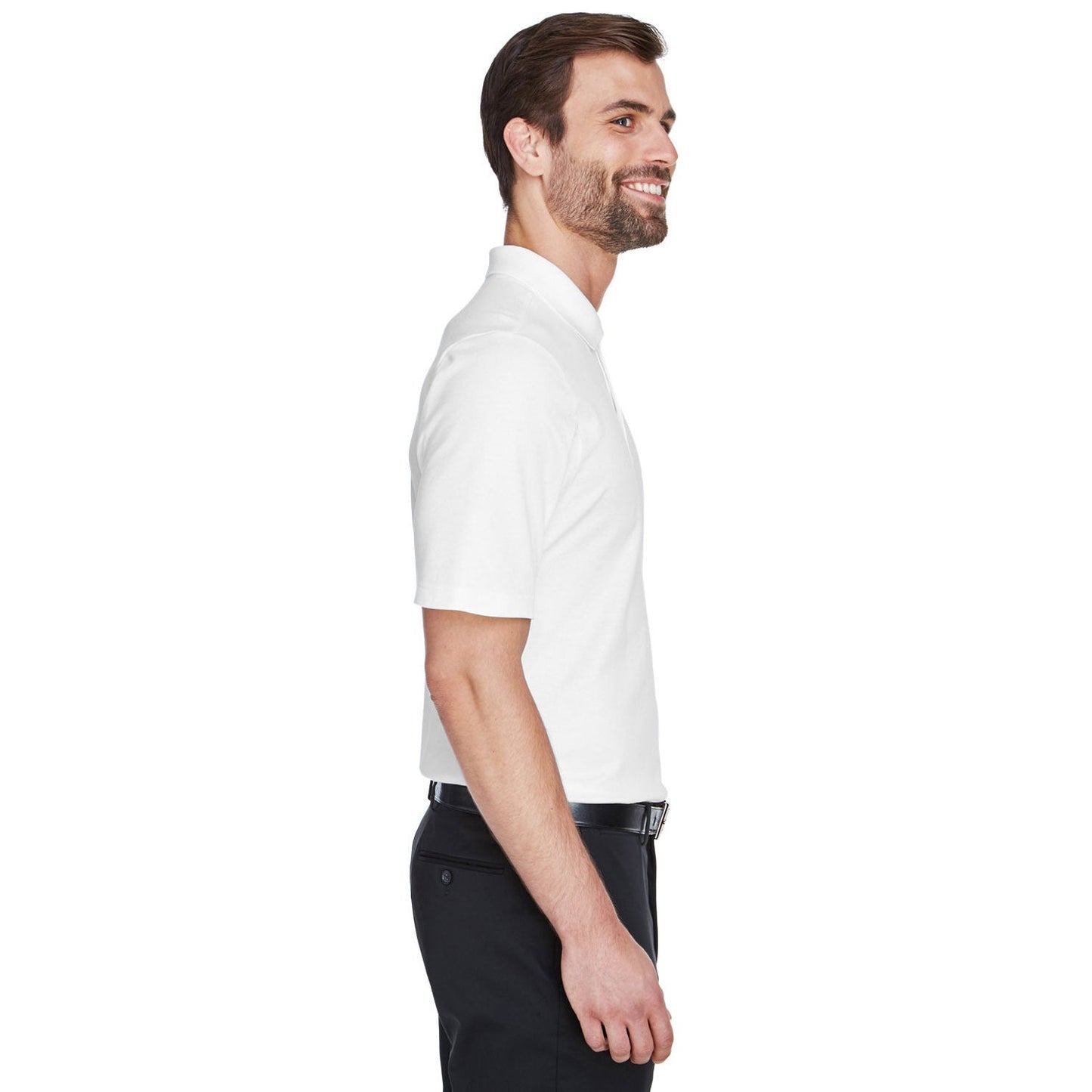 Black Polo Shirt - Devon & Jones - Performance Fabric