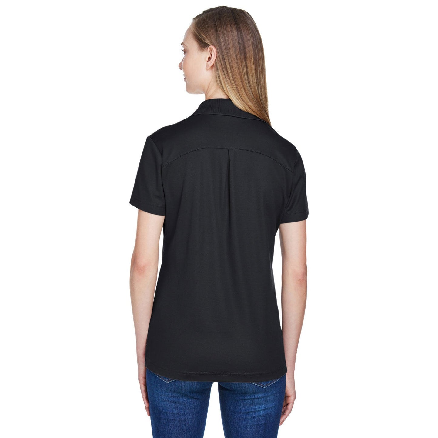 Black Polo Shirt - Devon & Jones - Performance Fabric
