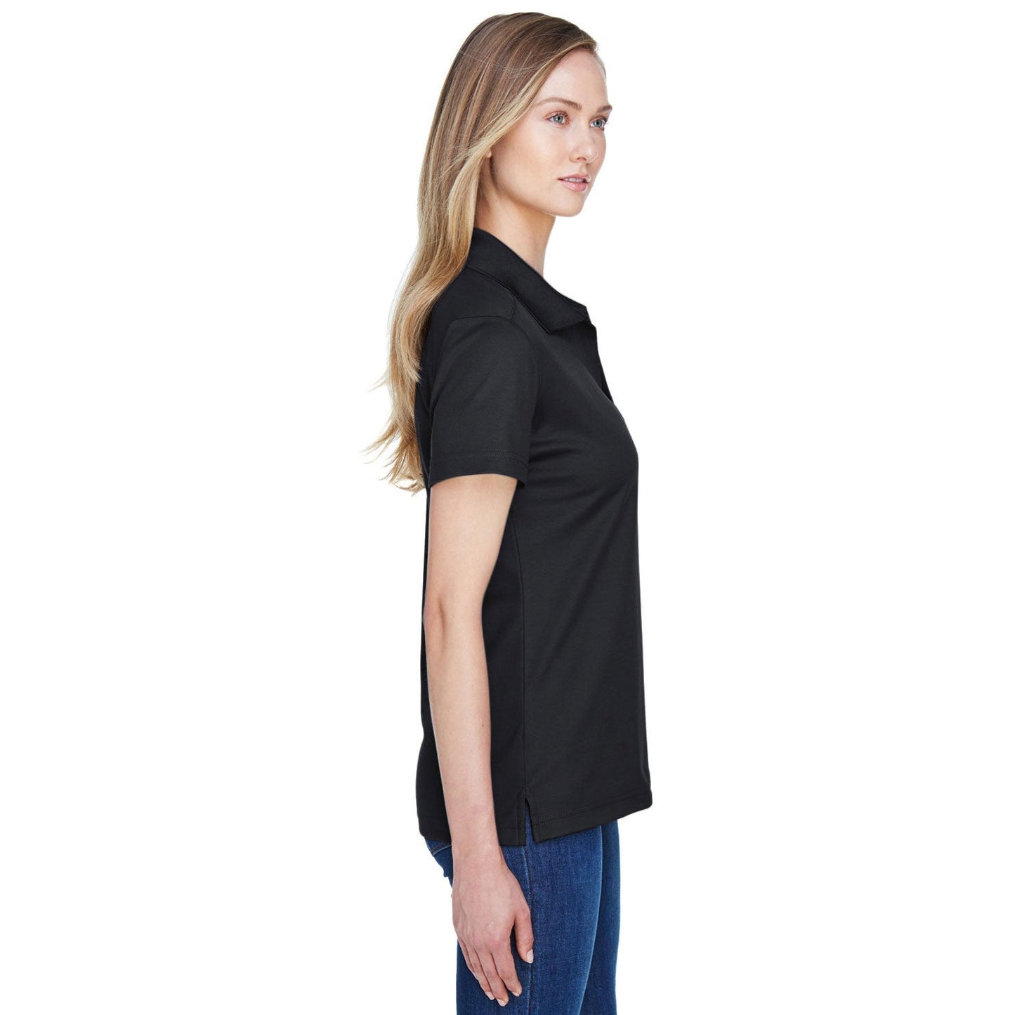 Black Polo Shirt - Devon & Jones - Performance Fabric