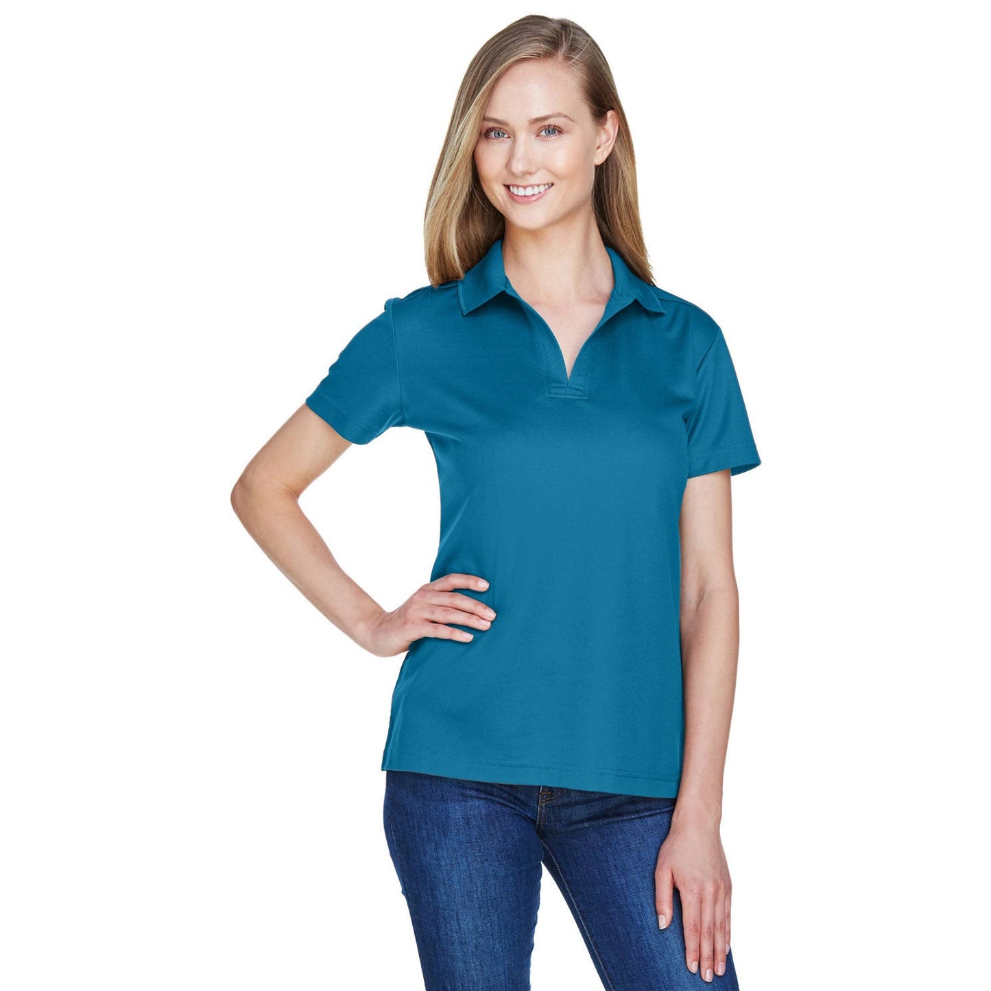 Black Polo Shirt - Devon & Jones - Performance Fabric