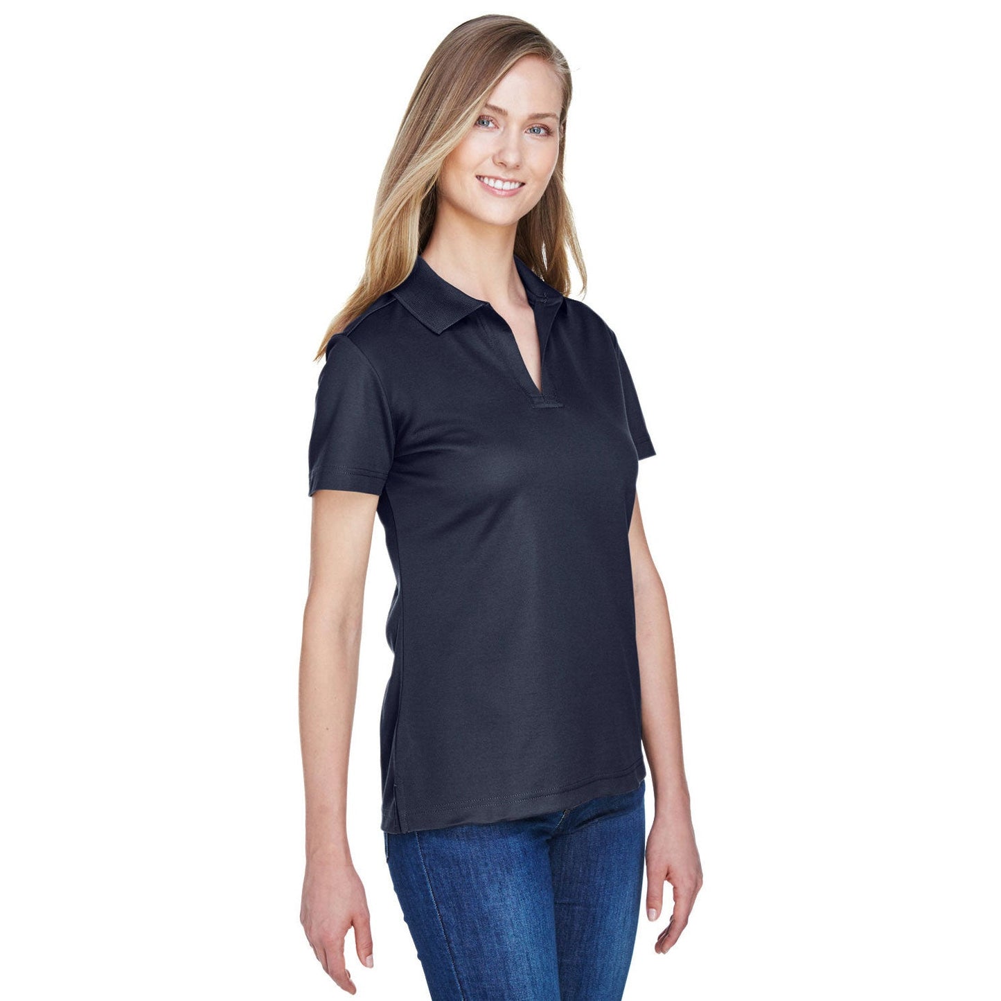 Black Polo Shirt - Devon & Jones - Performance Fabric