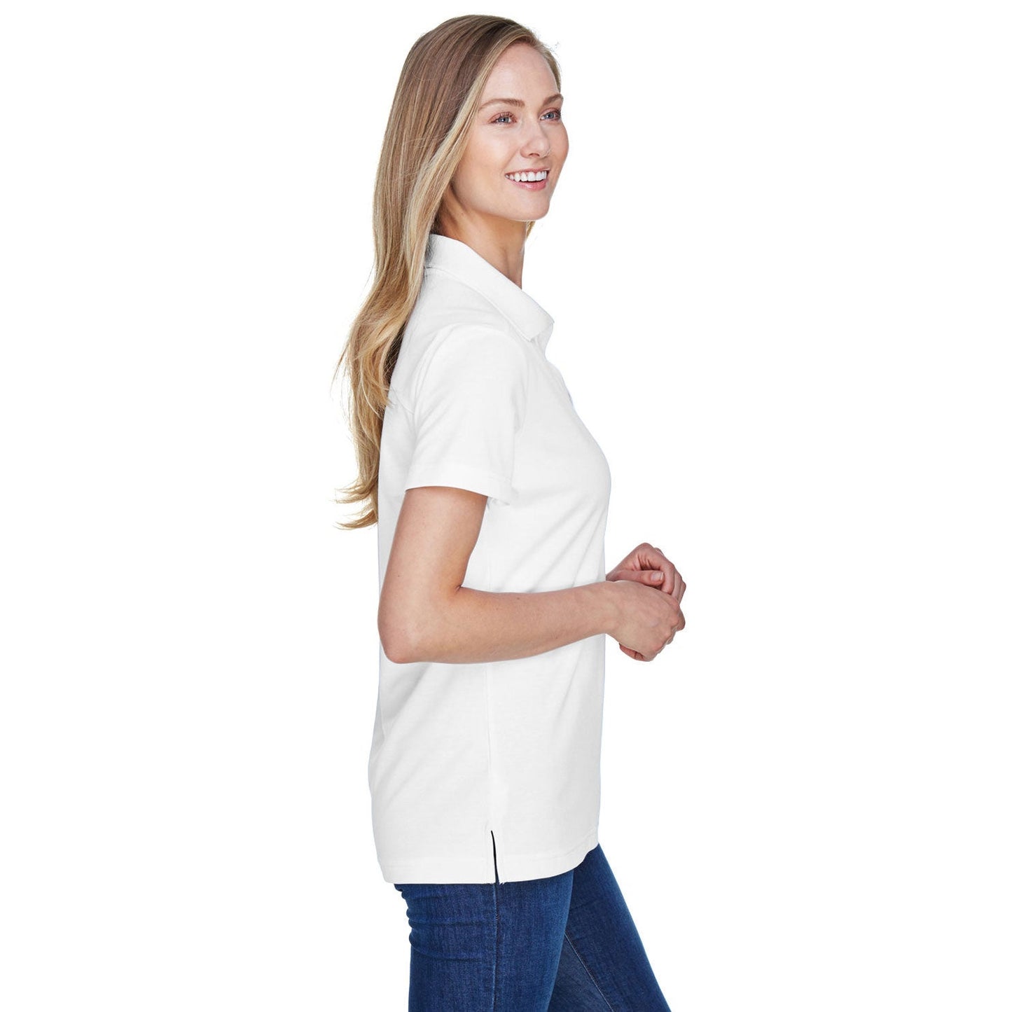 Black Polo Shirt - Devon & Jones - Performance Fabric