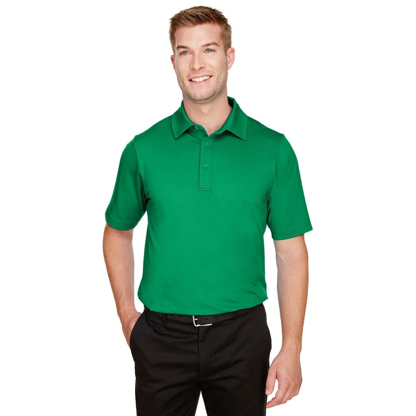 Black Polo Shirt - Devon & Jones - Performance Flex