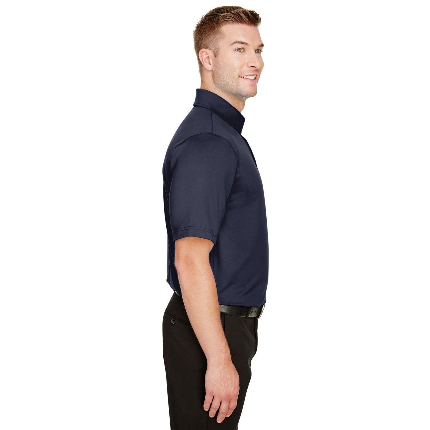 Black Polo Shirt - Devon & Jones - Performance Flex