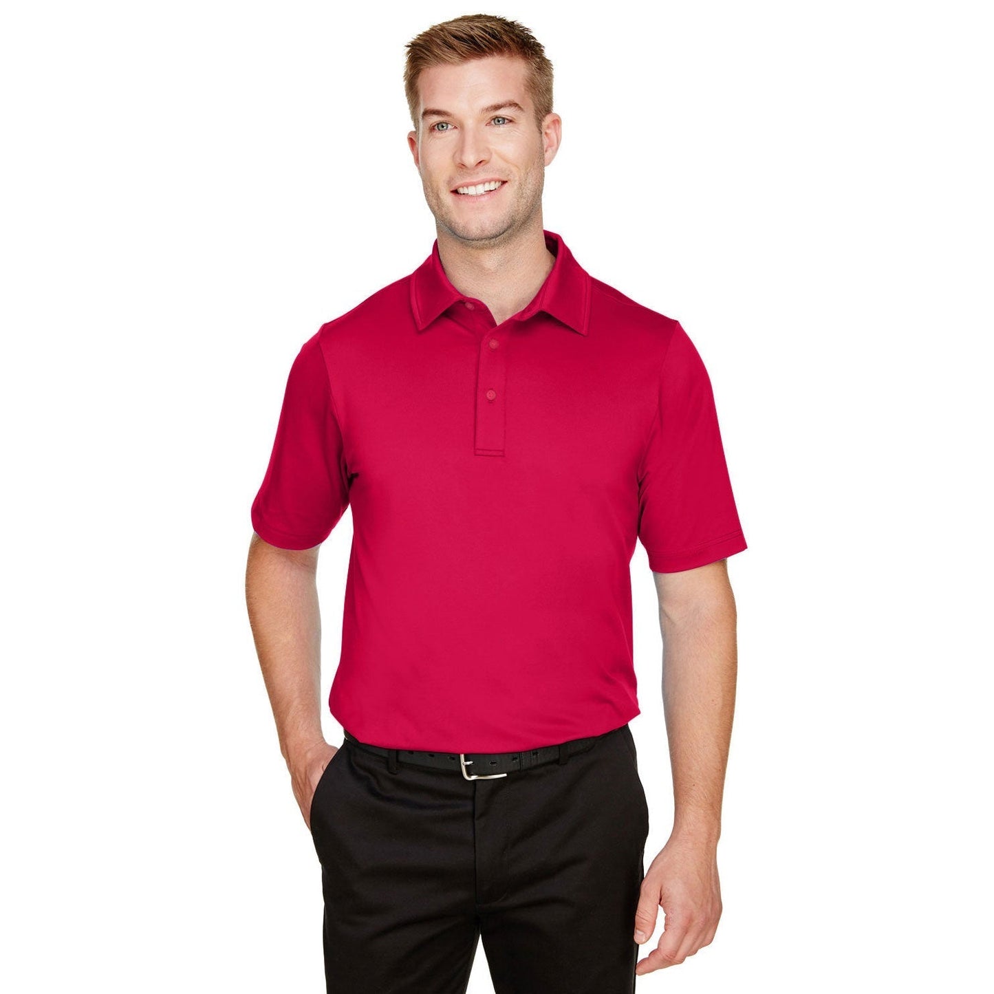Black Polo Shirt - Devon & Jones - Performance Flex