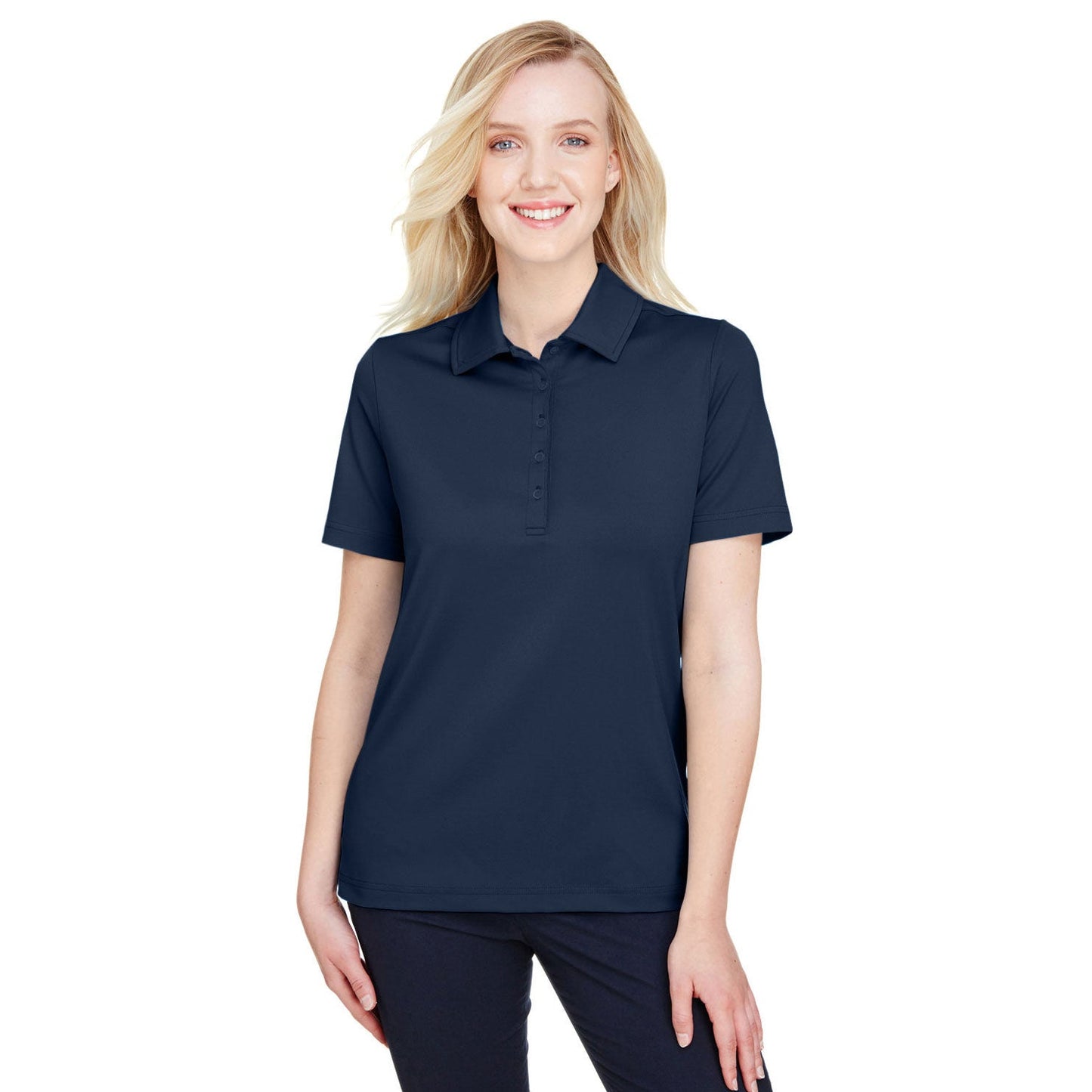 Black Polo Shirt - Devon & Jones - Performance Fabric