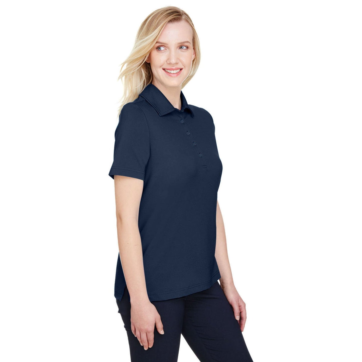 Black Polo Shirt - Devon & Jones - Performance Fabric