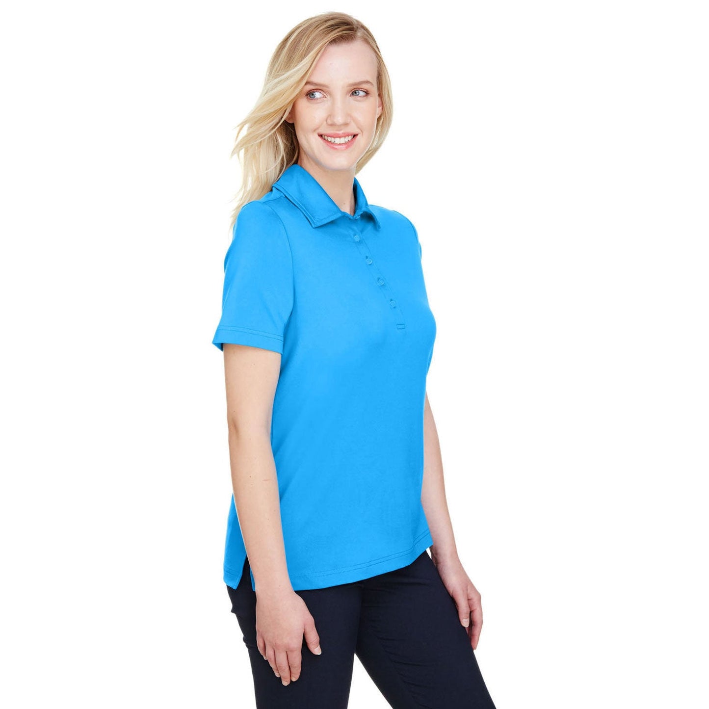 Black Polo Shirt - Devon & Jones - Performance Fabric