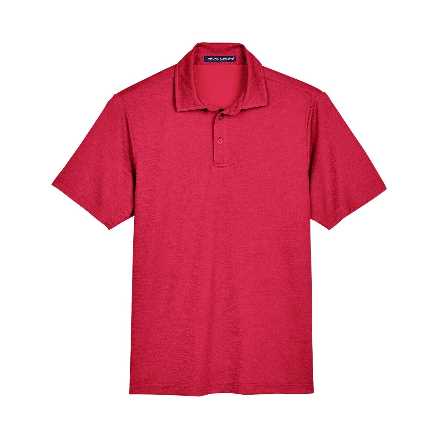 Black Heather Polo Shirt - Devon & Jones - Performance Fabric