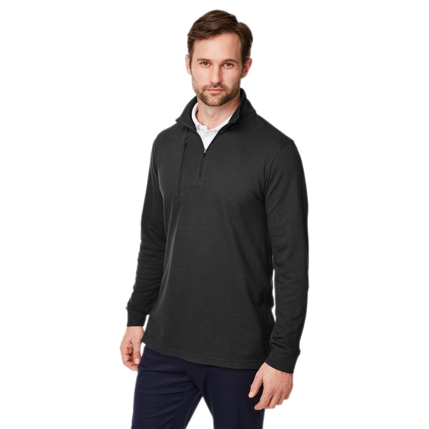 Black Sweatshirt - Devon & Jones - Moisture-Wicking