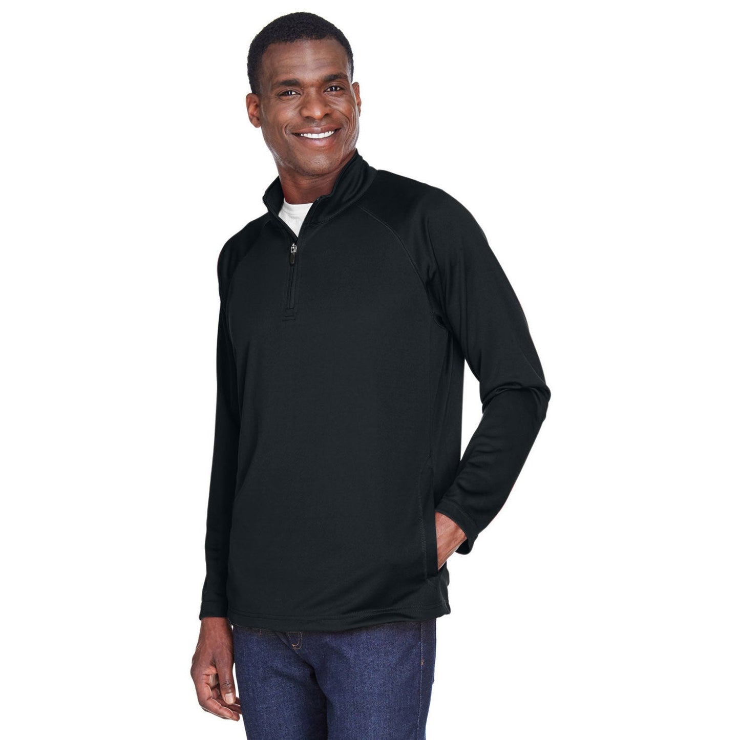 Black Sweatshirts - Devon & Jones - Stretch Fabric