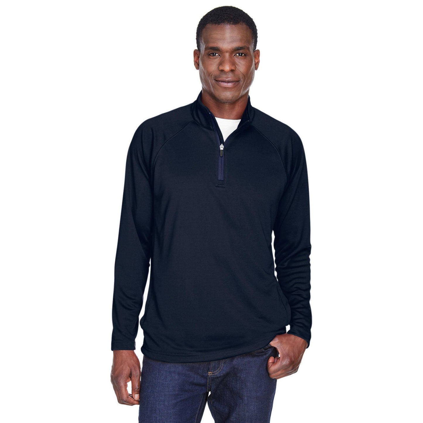 Black Sweatshirts - Devon & Jones - Stretch Fabric