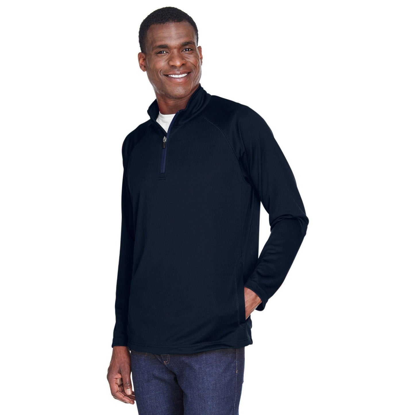 Black Sweatshirts - Devon & Jones - Stretch Fabric